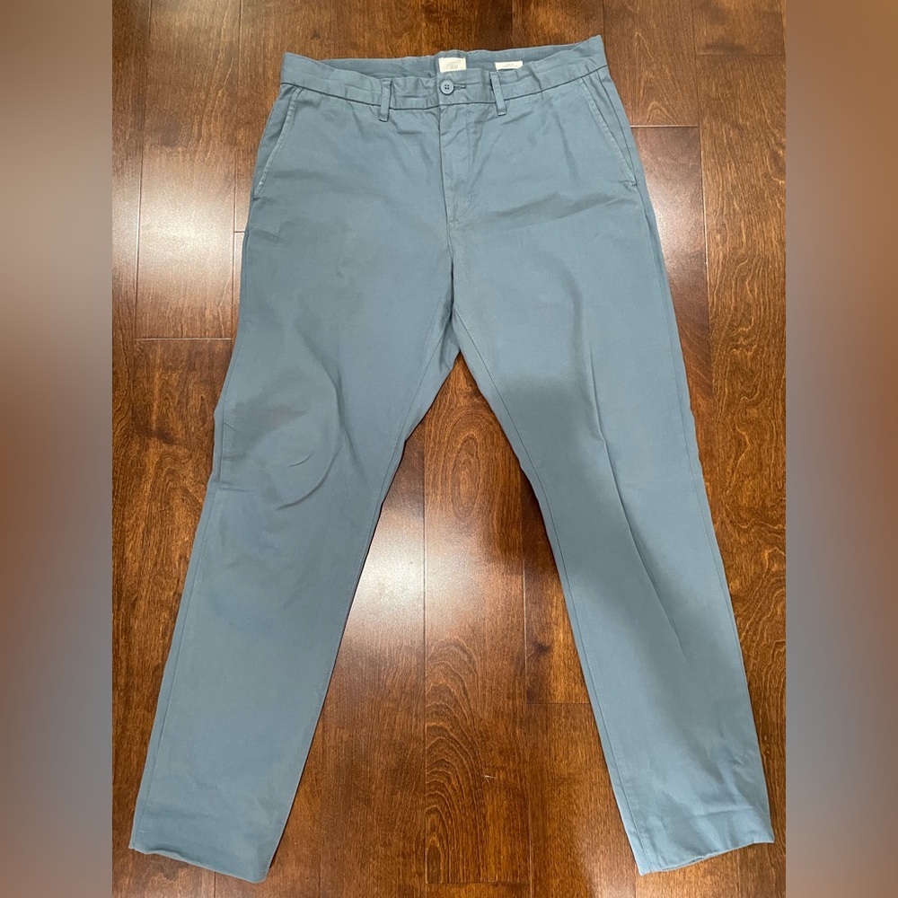 Men H&M Blue Slim Fit Pants, Size 34/34